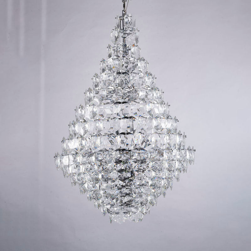 Frame Chandelier with Clear Hanging Crystals (GL431) by Bethel - view 55