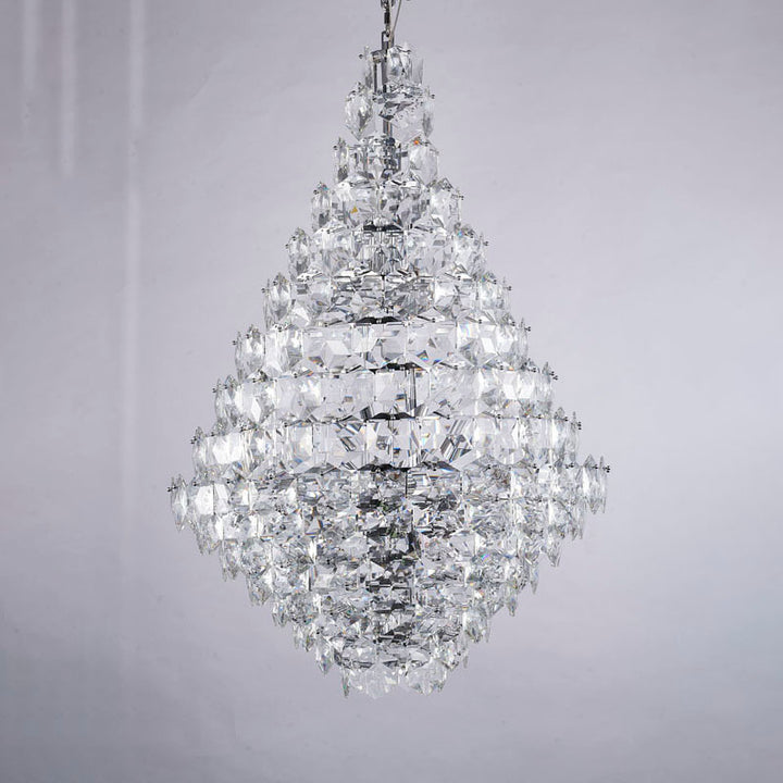 Frame Chandelier with Clear Hanging Crystals (GL431) by Bethel - view 55