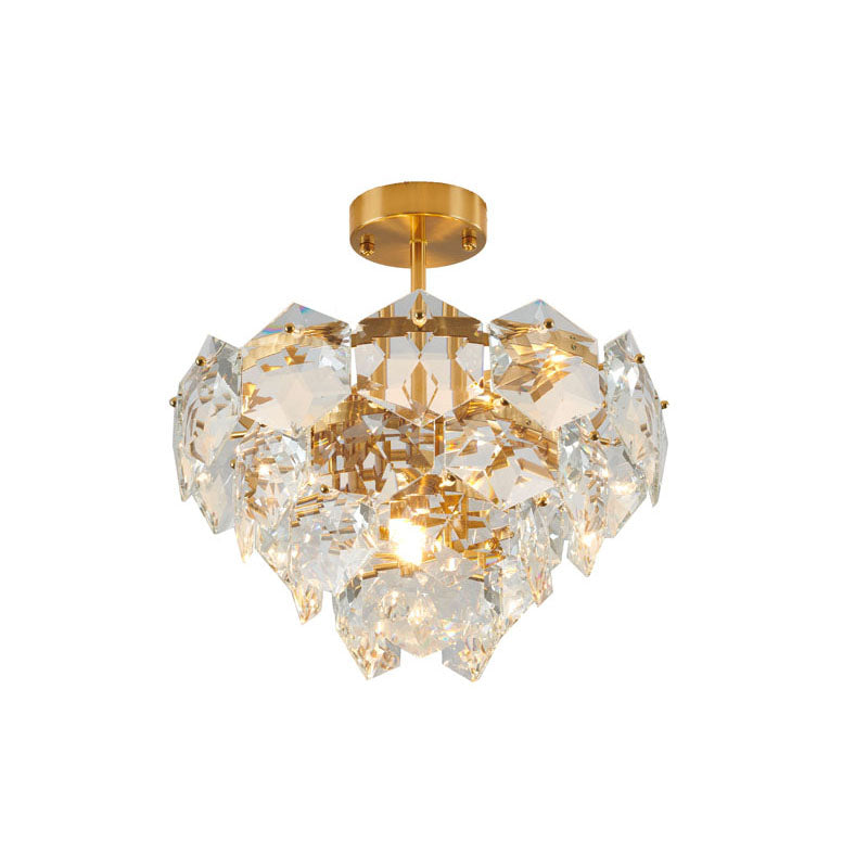 Frame Chandelier with Clear Hanging Crystals (GL431) by Bethel - view 9