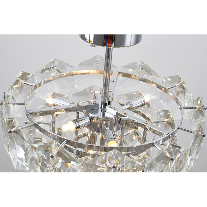 Frame Chandelier with Clear Hanging Crystals (GL431) by Bethel - view 10