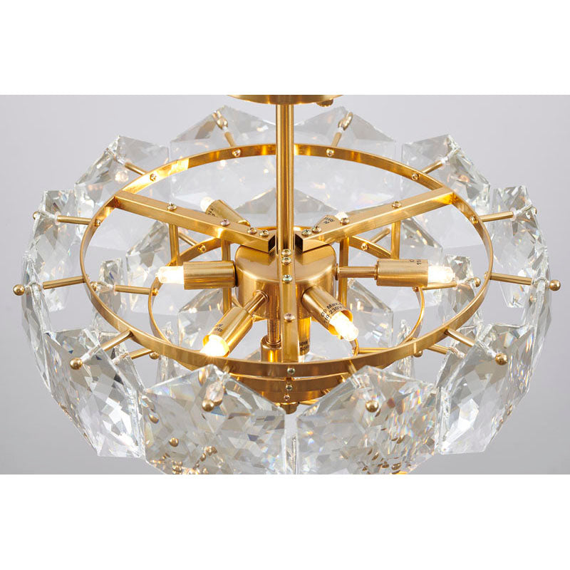 Frame Chandelier with Clear Hanging Crystals (GL431) by Bethel - view 12
