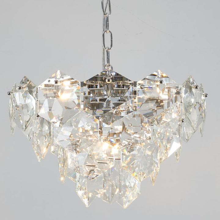 Frame Chandelier with Clear Hanging Crystals (GL431) by Bethel - view 5