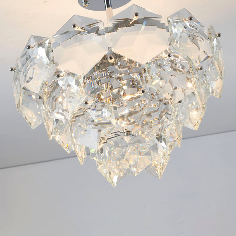 Frame Chandelier with Clear Hanging Crystals (GL431) by Bethel - view 21