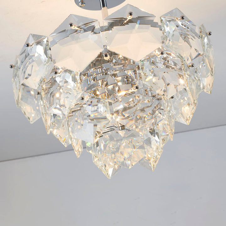 Frame Chandelier with Clear Hanging Crystals (GL431) by Bethel - view 21