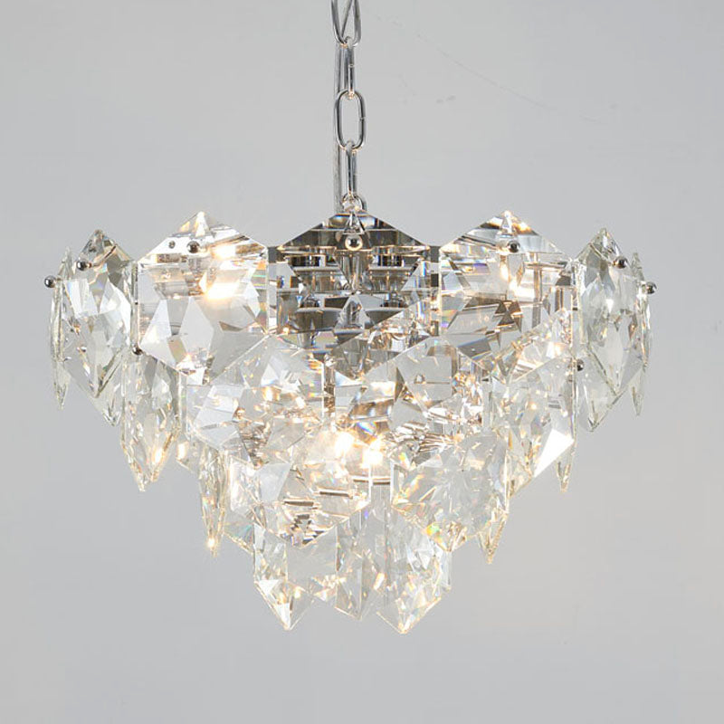 Frame Chandelier with Clear Hanging Crystals (GL431) by Bethel - view 22