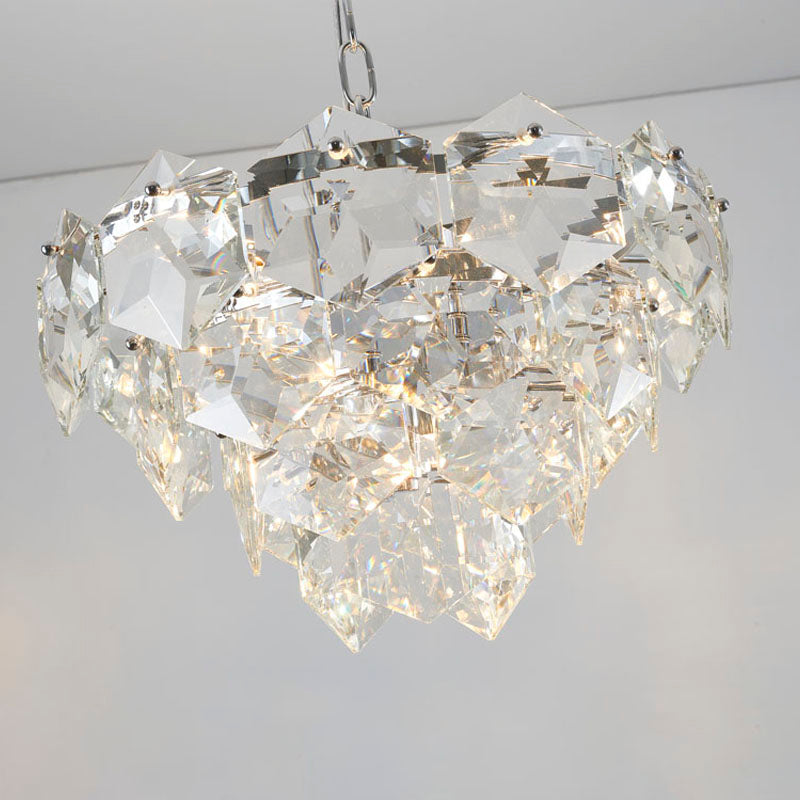Frame Chandelier with Clear Hanging Crystals (GL431) by Bethel - view 23