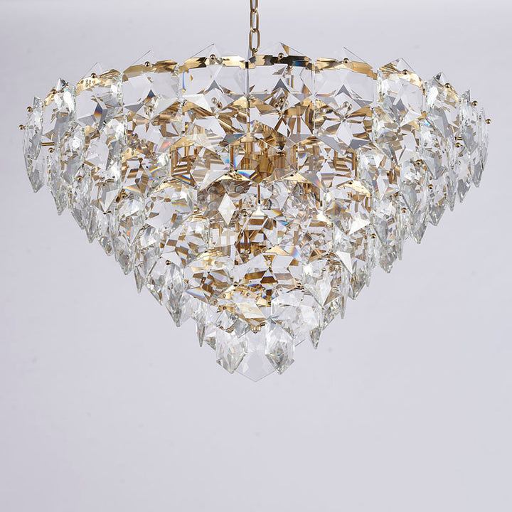 Frame Chandelier with Clear Hanging Crystals (GL431) by Bethel - view 48