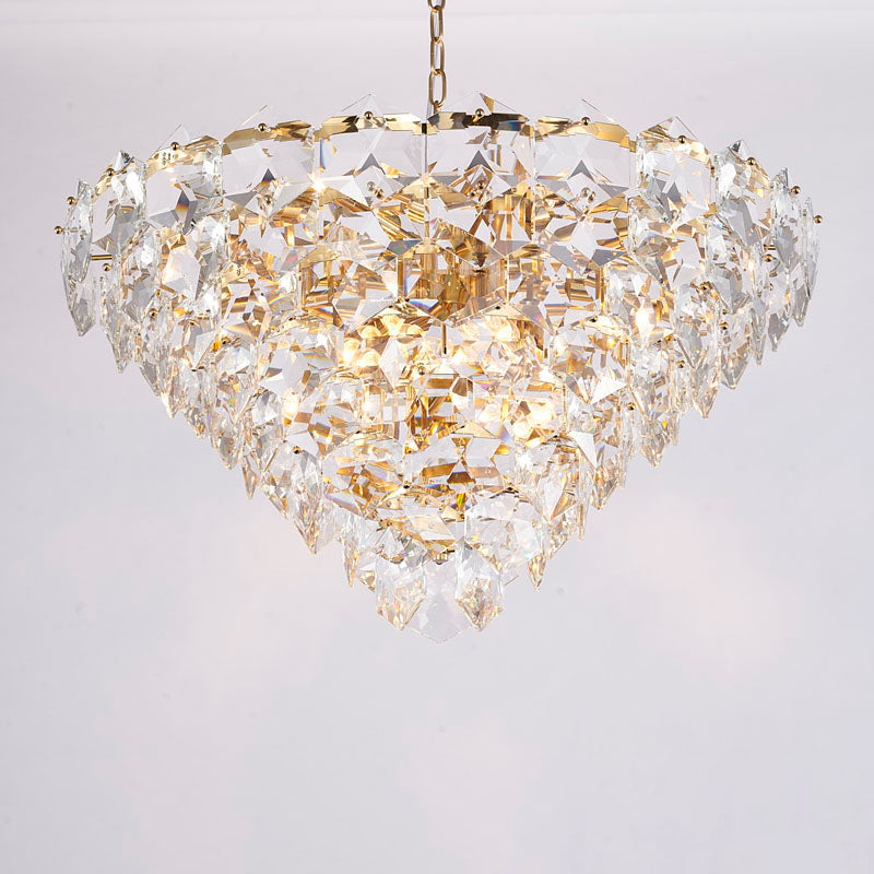 Frame Chandelier with Clear Hanging Crystals (GL431) by Bethel - view 49