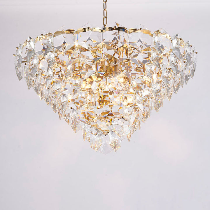 Frame Chandelier with Clear Hanging Crystals (GL431) by Bethel - view 49