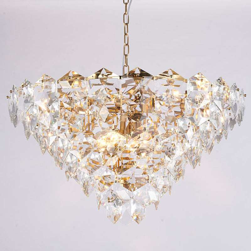Frame Chandelier with Clear Hanging Crystals (GL431) by Bethel - view 50