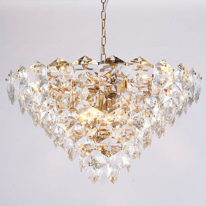 Frame Chandelier with Clear Hanging Crystals (GL431) by Bethel - view 50