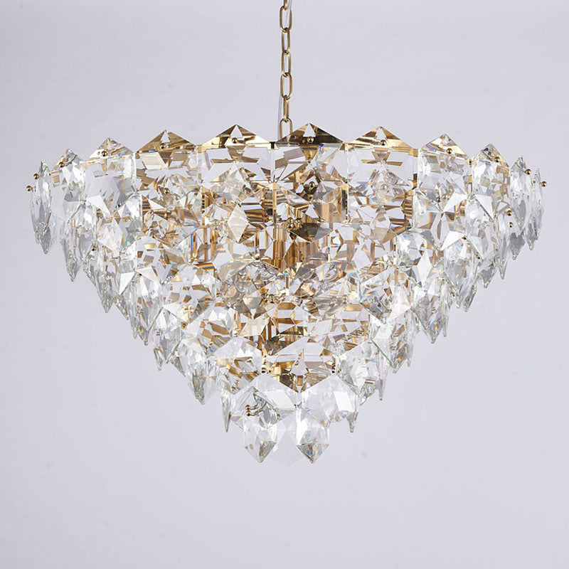 Frame Chandelier with Clear Hanging Crystals (GL431) by Bethel - view 51