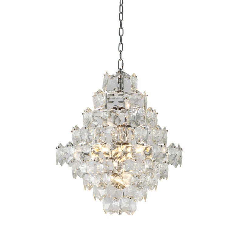 Clear Crystal Chandelier with Hardware (GL438) in Chrome by Bethel