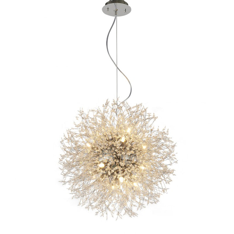 Clear Crystal Firework Chandelier with Hardware in Chrome by Bethel