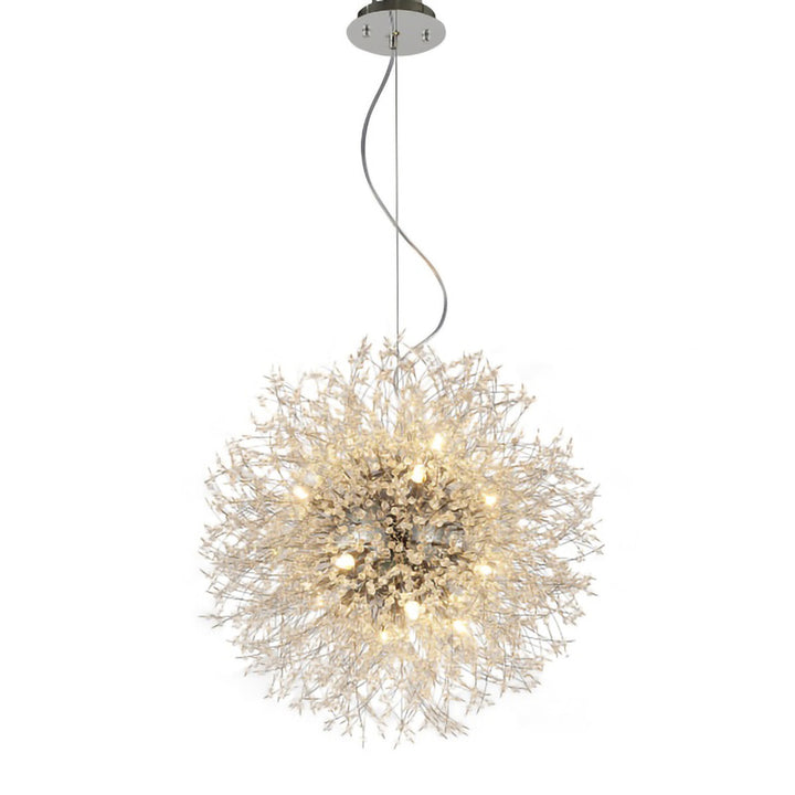 Clear Crystal Firework Chandelier with Hardware in Chrome by Bethel