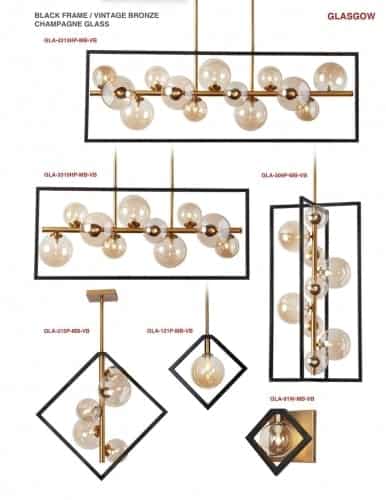 Glasgow 13 Light Halogen Horizontal Pendant &amp;
