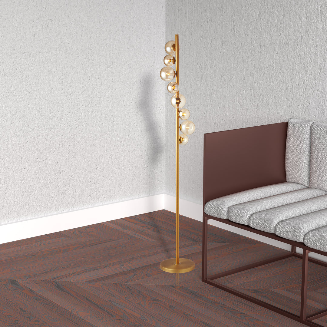 Glasgow 8 Light Halogen Floor Lamp by Dainolite - view 3