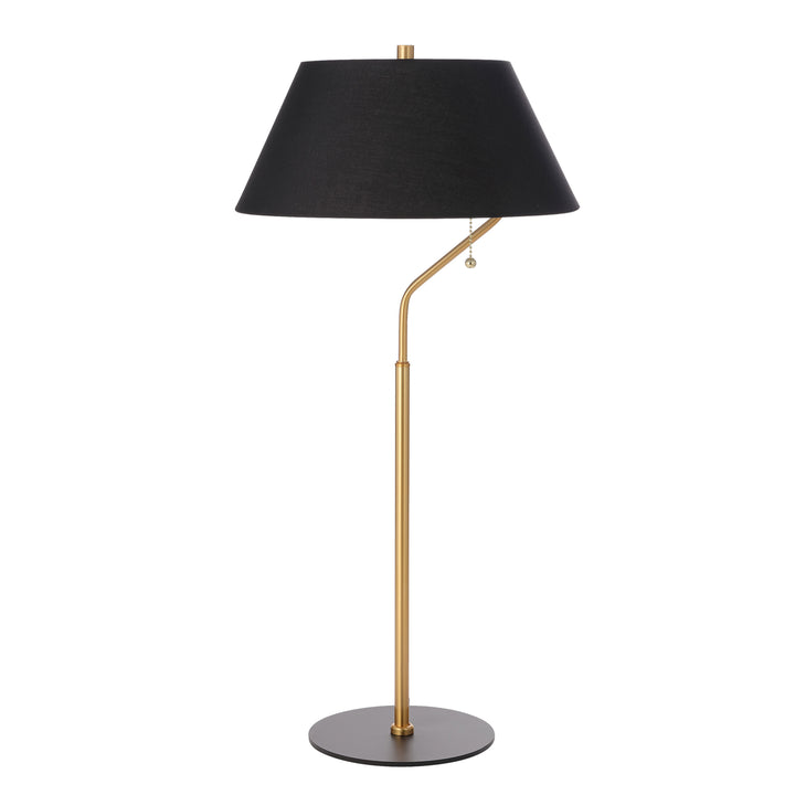 Geraldine 1 Light Table Lamp in Aged Brass & Matte Black by Dainolite