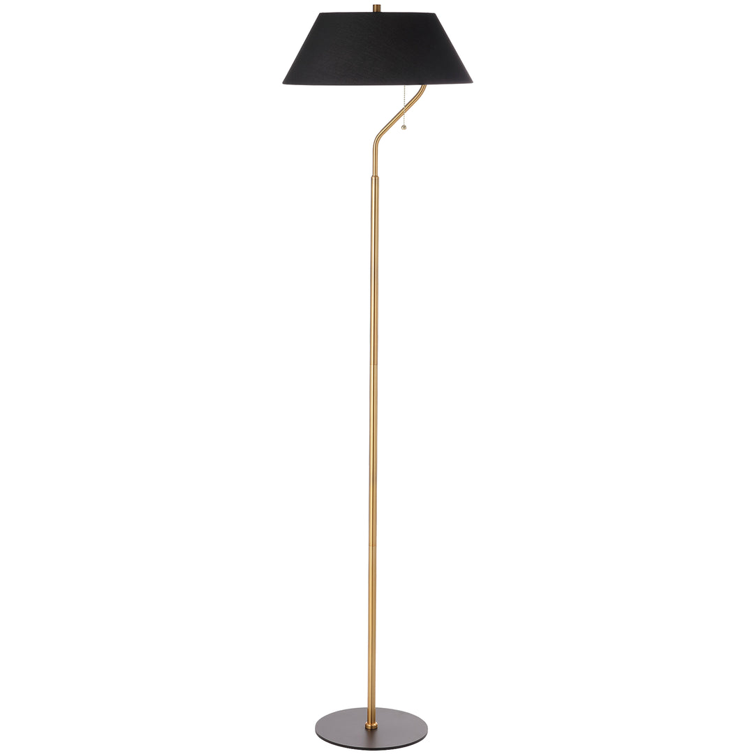 Geraldine 1 Light Floor Lamp in Aged Brass & Matte Black by Dainolite