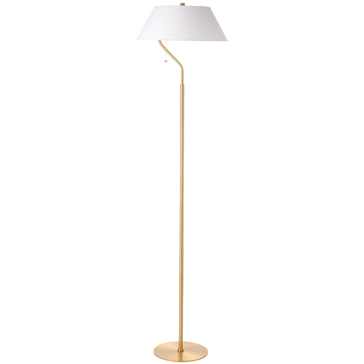 Geraldine 1 Light Floor Lamp in Aged Brass by Dainolite