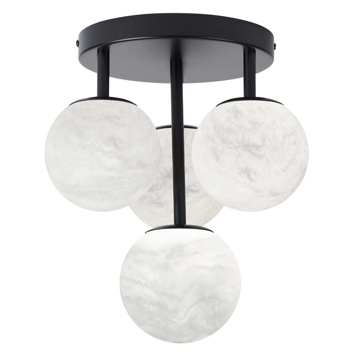 Giovanna 4 Light Flush Mount in Matte Black by Dainolite