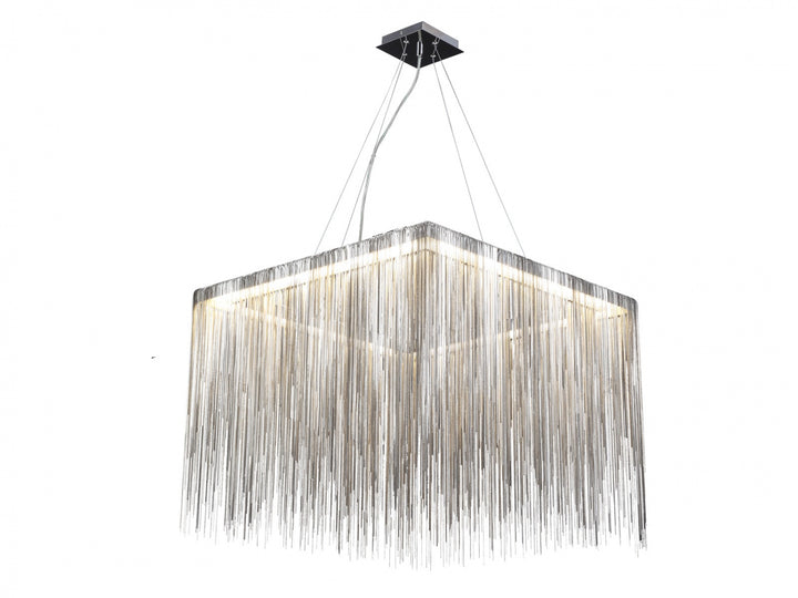 Fountain Ave. Square LED Chandelier in Chrome by Avenue Lighting