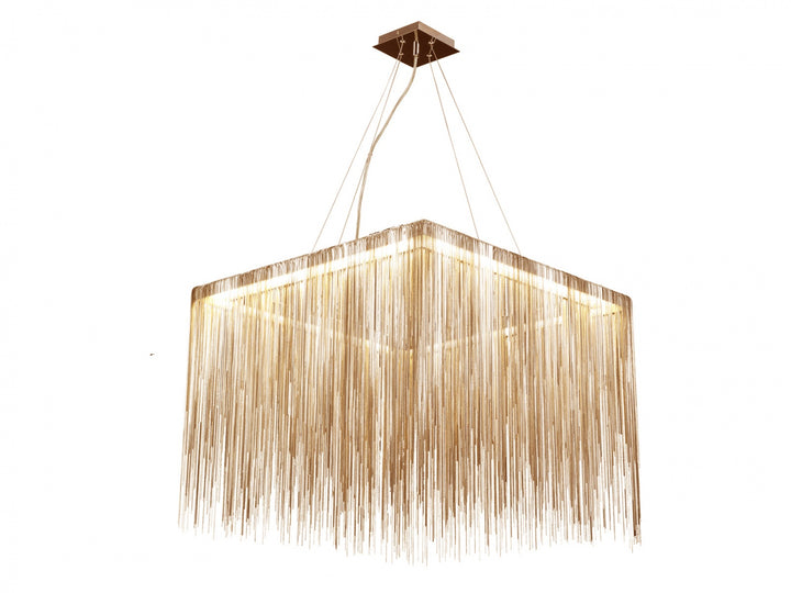 Fountain Ave. Square LED Chandelier in Gold by Avenue Lighting