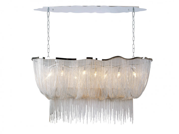 Mulholland Dr. Steel Chain Linear Chandelier by Avenue Lighting