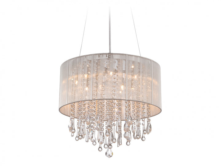 Beverly Dr. Drum Pendant in Silver by Avenue Lighting