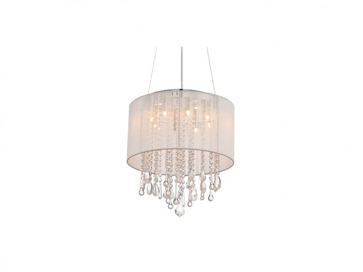 Beverly Dr. Drum Pendant in White by Avenue Lighting