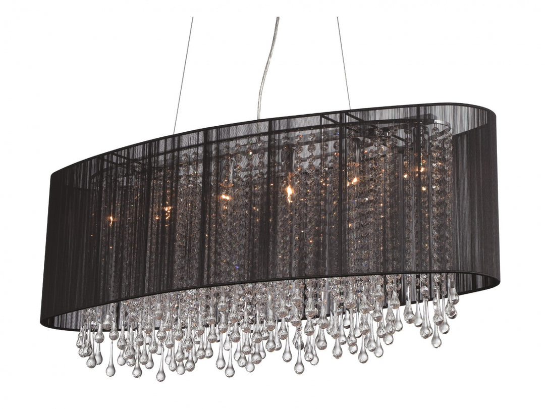 Beverly Dr. Oval Chandelier in Black by Avenue Lighting