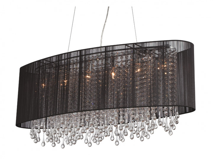 Beverly Dr. Oval Chandelier in Black by Avenue Lighting