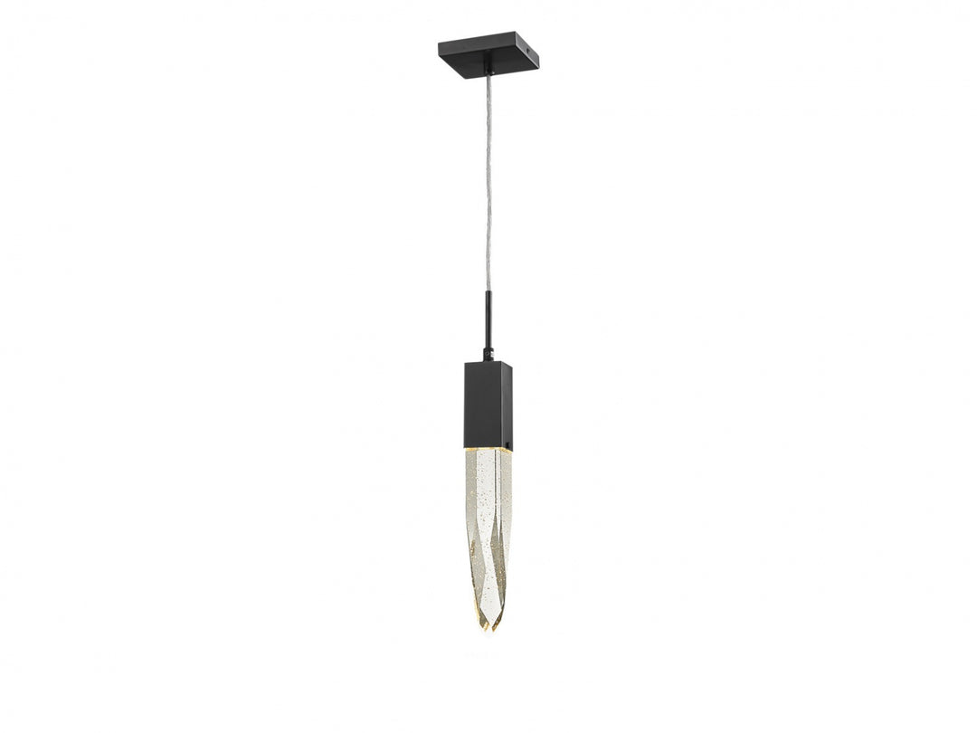 The Original Aspen LED Pendant in Dark Bronze/Bubbled Crystal by Avenue Lighting