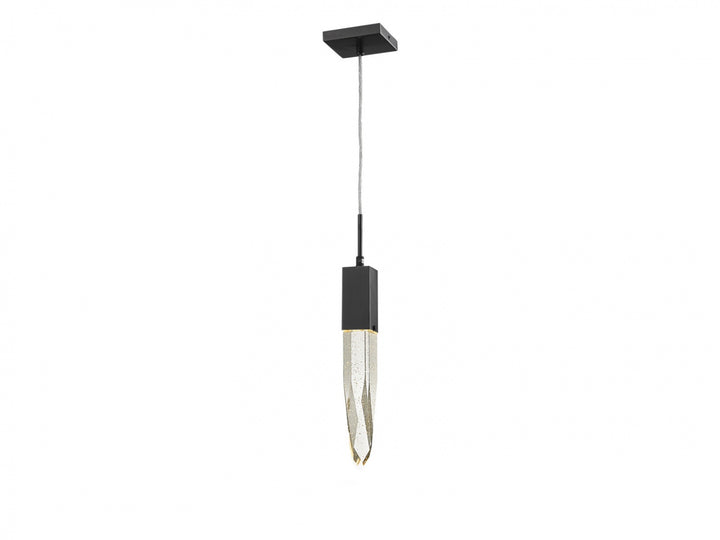 The Original Aspen LED Pendant in Dark Bronze/Bubbled Crystal by Avenue Lighting