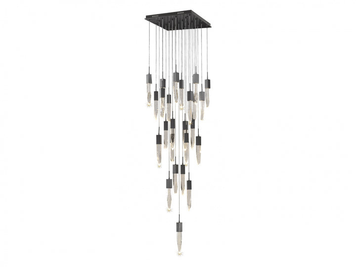 The Original Aspen Sputnik Chandelier in Dark Bronze/Bubbled Crystals by Avenue Lighting