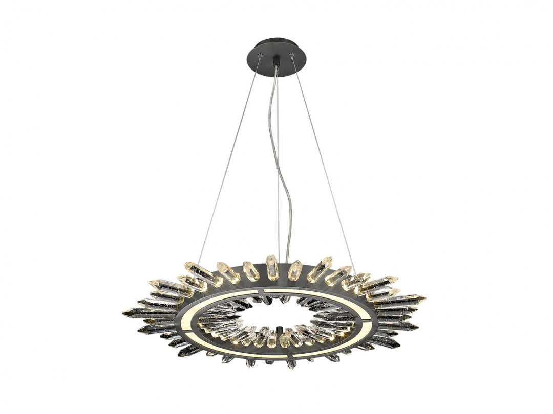 The Original Aspen Ring LED Pendant in Dark Bronze/Bubbled by Avenue Lighting
