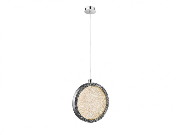 Bottega Ring LED Pendant in Polished Nickel by Avenue Lighting