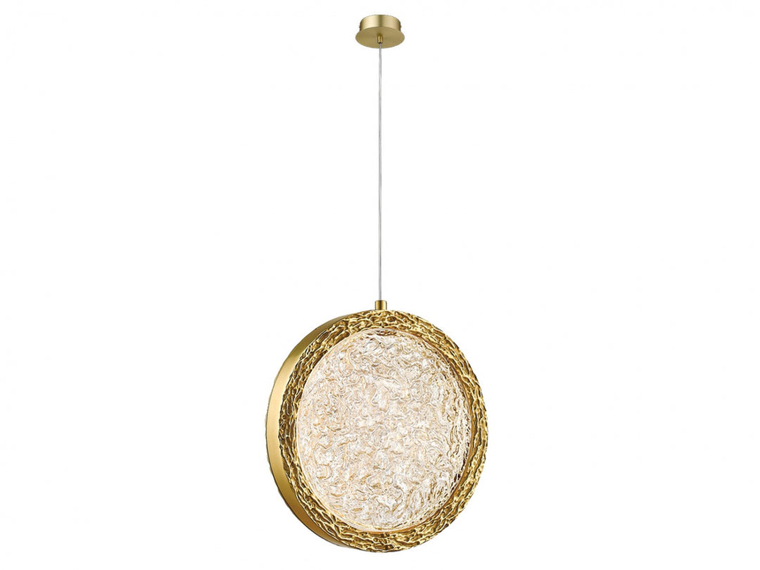 Bottega Ring LED Pendant in Polished Brass by Avenue Lighting