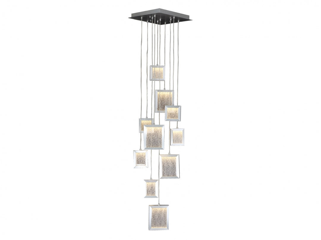Brentwood LED Chandelier in Brushed Aluminum by Avenue Lighting