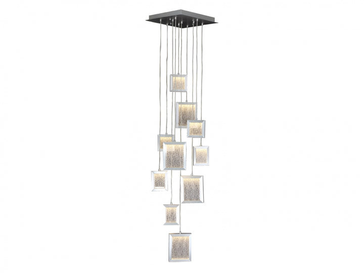 Brentwood LED Chandelier in Brushed Aluminum by Avenue Lighting