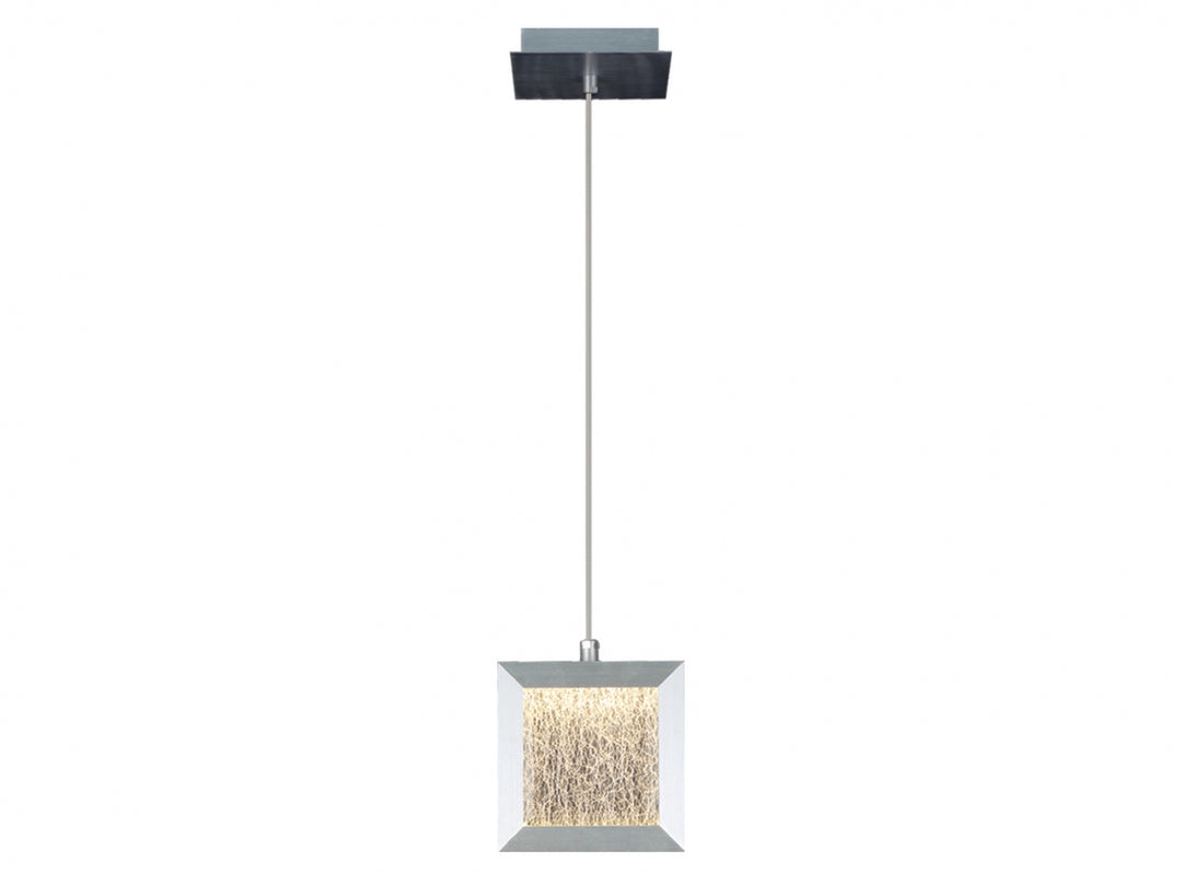 Brentwood Square LED Pendant in Brushed Aluminum by Avenue Lighting
