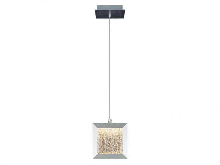 Brentwood Square LED Pendant in Brushed Aluminum by Avenue Lighting