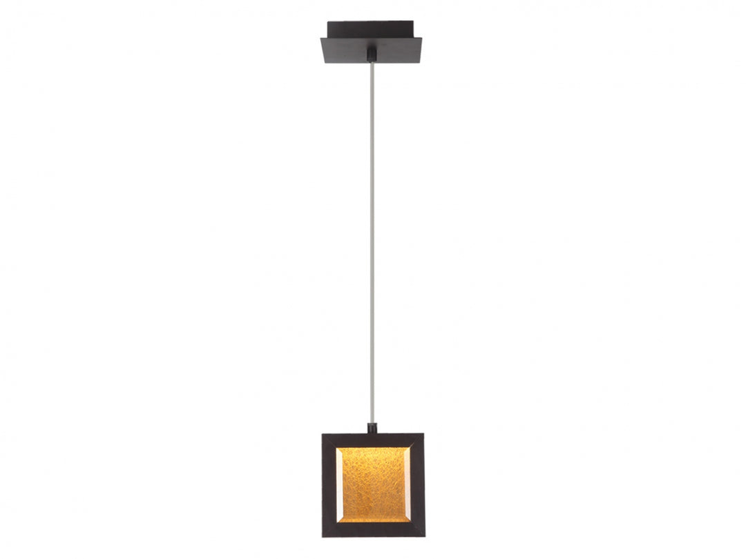 Brentwood Square LED Pendant in Dark Bronze by Avenue Lighting