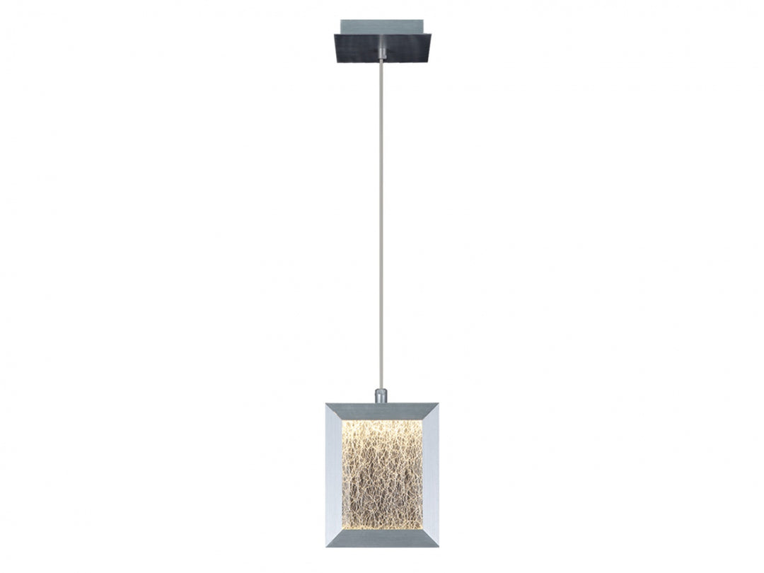 Brentwood Rectangular LED Pendant in Brushed Aluminum by Avenue Lighting