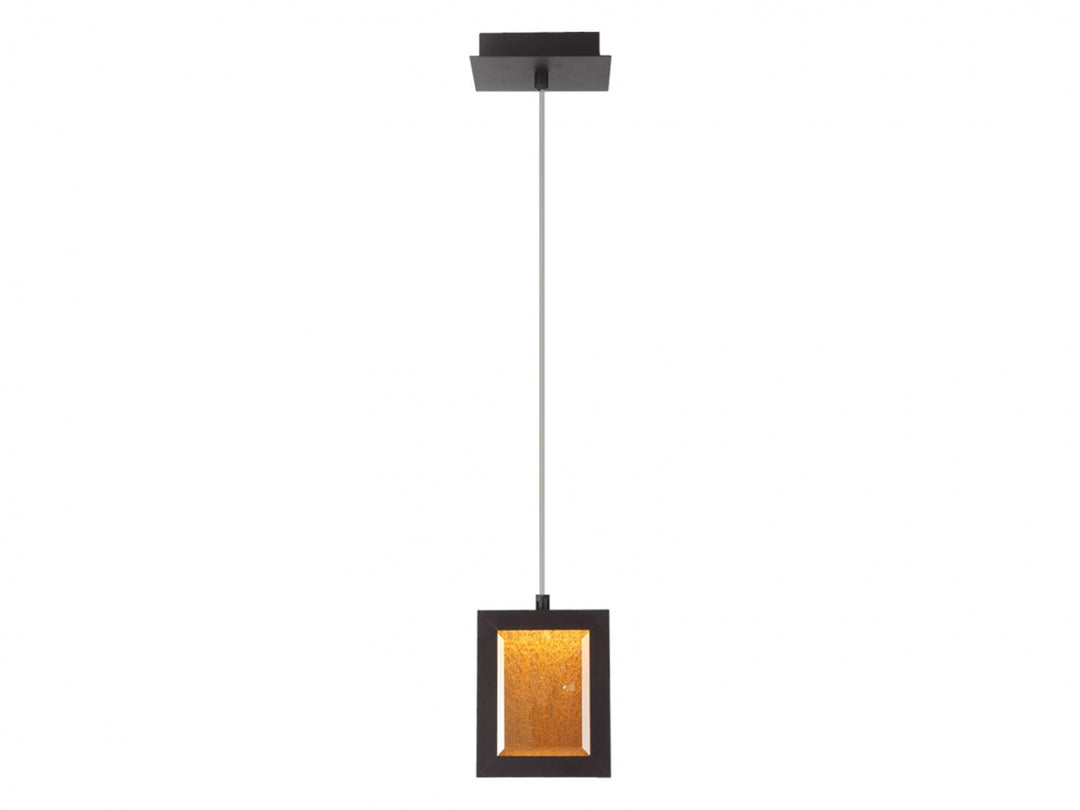 Brentwood Rectangular LED Pendant in Dark Bronze by Avenue Lighting