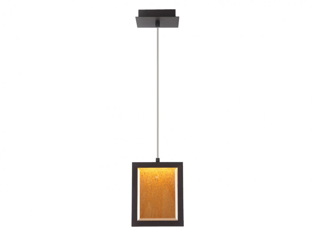 Brentwood Rectangular LED Pendant in Dark Bronze by Avenue Lighting