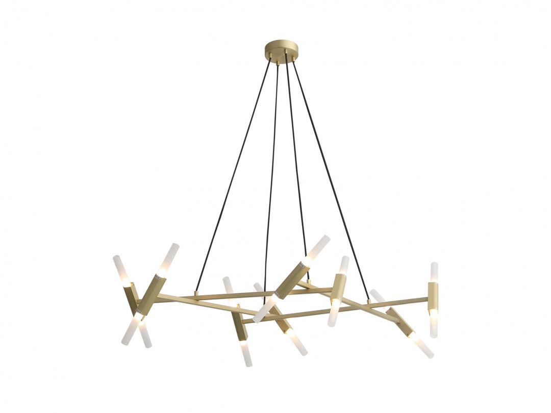 Manhattan Ave. Chandelier in Brushed Brass by Avenue Lighting