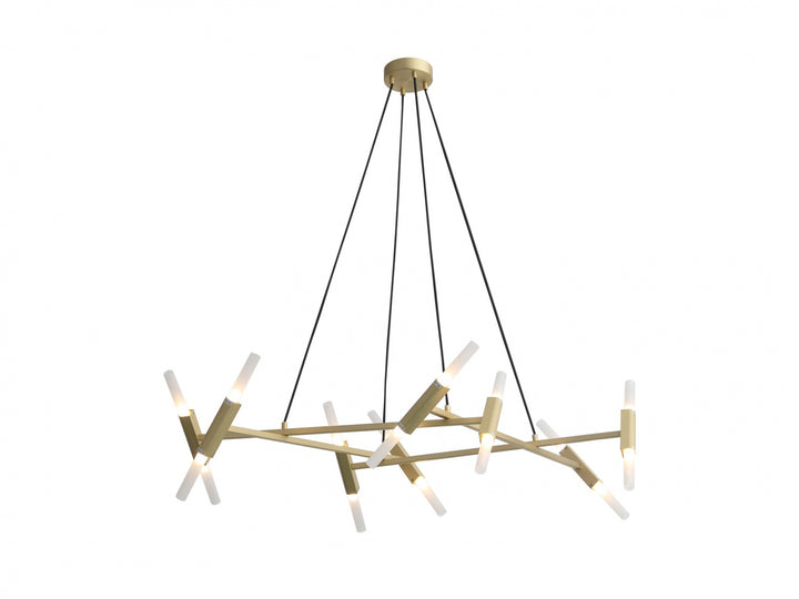 Manhattan Ave. Chandelier in Brushed Brass by Avenue Lighting