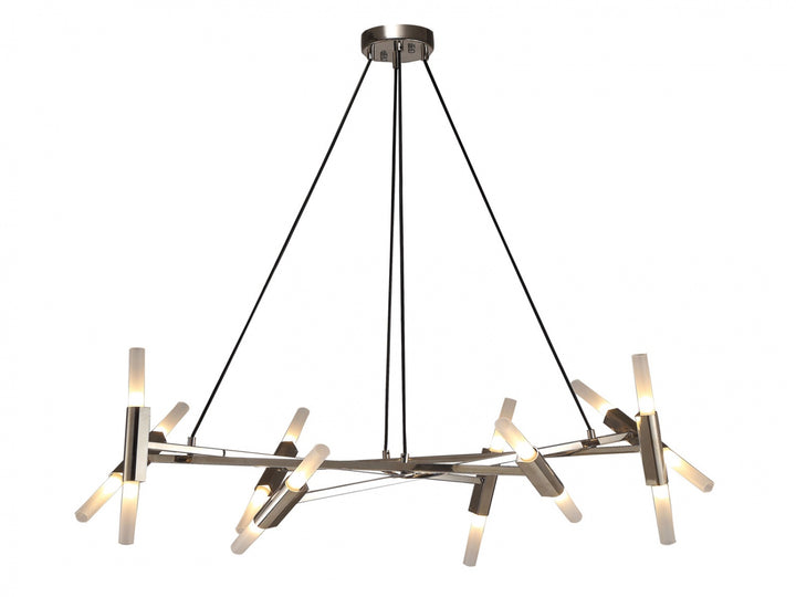 Manhattan Ave. Chandelier in Polished Nickel by Avenue Lighting