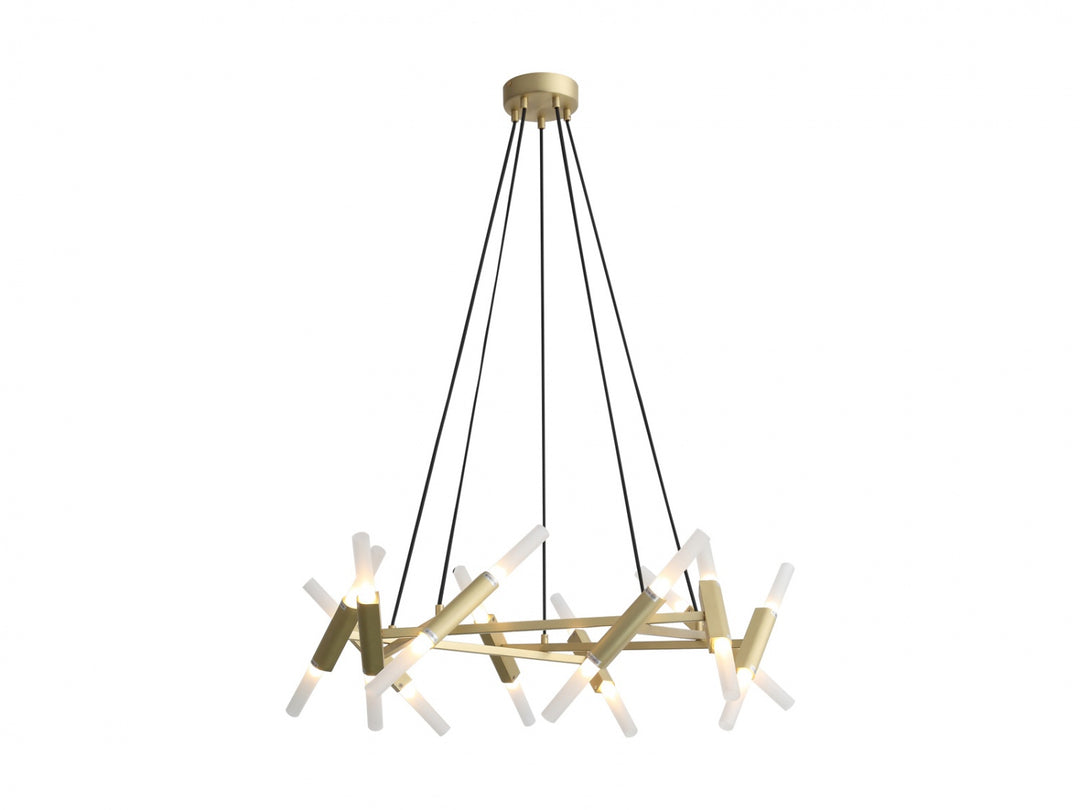 Manhattan Ave. Square Chandelier in Brass by Avenue Lighting